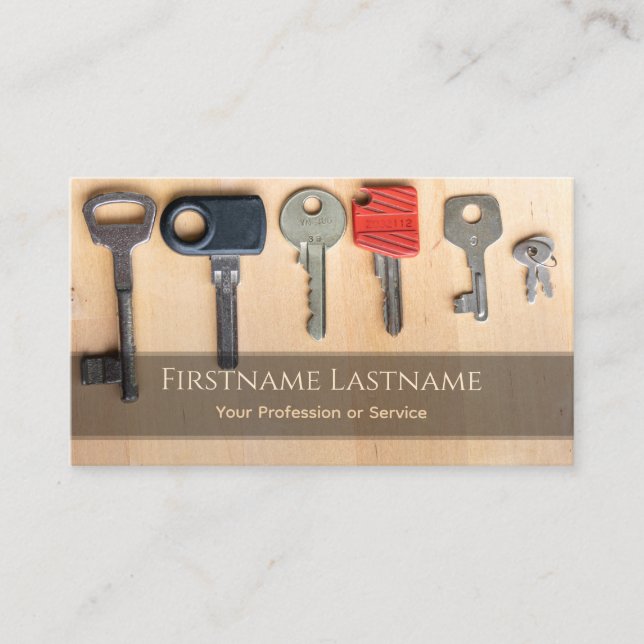 Cartão De Visita A chave para o seu sucesso em teclas bloqueia e su (Frente)