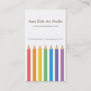 Cartão De Visita A coloração moderna do arco-íris escreve fontes