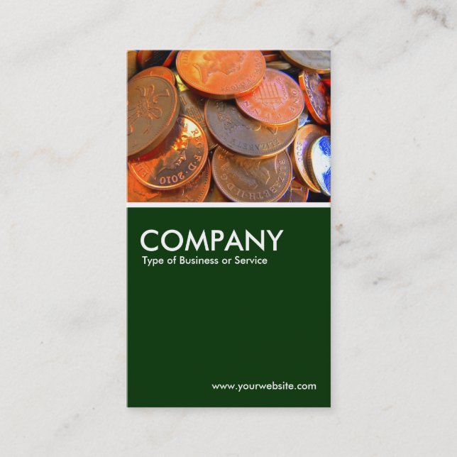 Cartão De Visita A cor do dinheiro - verde escuro (Frente)