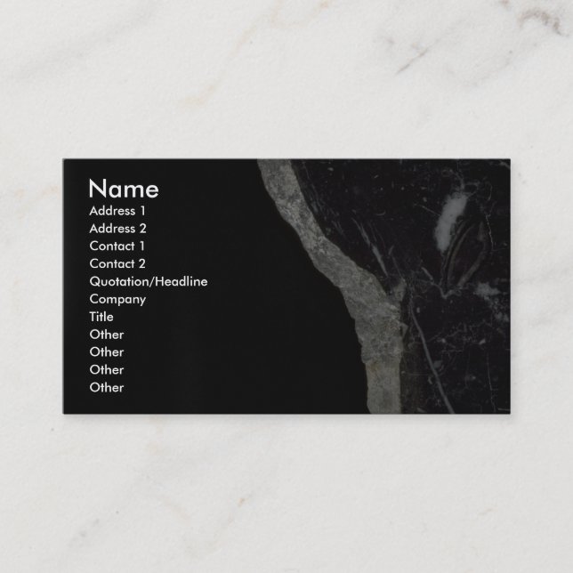 Cartão De Visita A falha rocha sólida de Andrea (Frente)