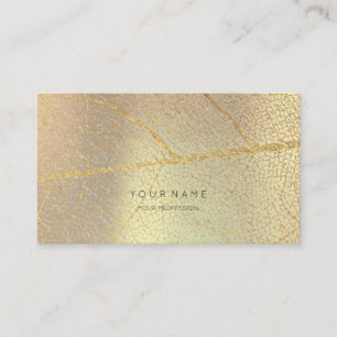 Cartão De Visita A folha Dourado do rosa do ouro de Minimalistic