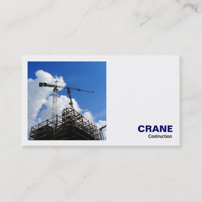 Cartão De Visita A foto quadrada (v2) - Crane a construção (Frente)