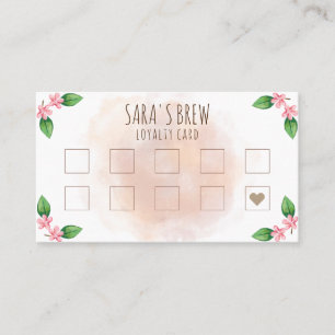 Cartão De Visita a lealdade recompensa o café do coffeeshop do