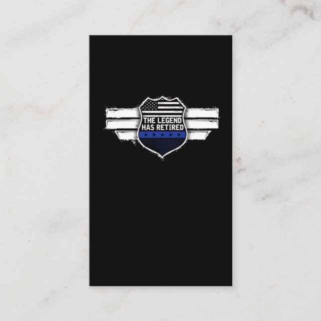Cartão De Visita A Legenda De Aposentadoria Da Polícia Engraçada Fo (Frente)