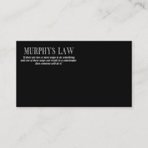 Cartão De Visita A lei de Murphy