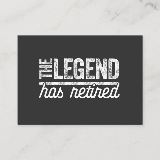 Cartão De Visita a lenda se aposentou (Frente)
