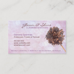 Cartão De Visita A limpeza cor-de-rosa presta serviços de