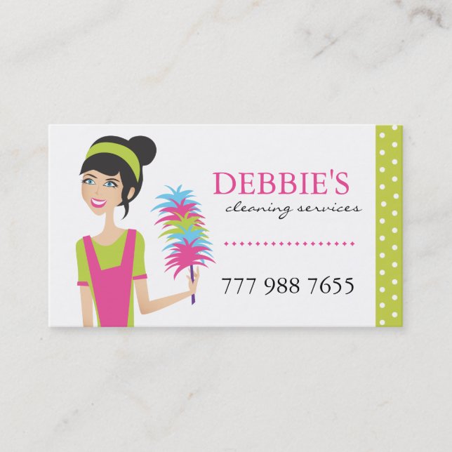 Cartão De Visita A limpeza lunática da casa presta serviços de (Frente)