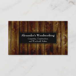Cartão De Visita A madeira vertical rústica embarca a construção da