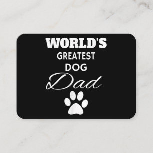 Cartão De Visita A maior camisa de Pai de CACHORRO do mundo, Ame o 