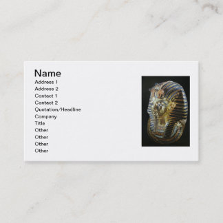 Cartão De Visita A máscara dourada de Tutankhamun