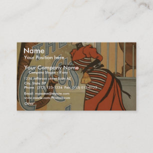 Cartão De Visita A menina do circo, teatro do vintage de