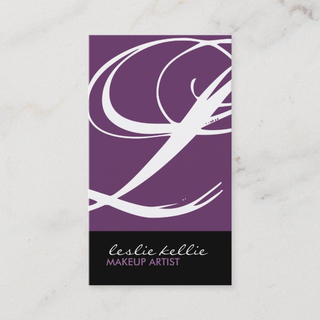 Cartão de visita à moda do monograma (Frente)