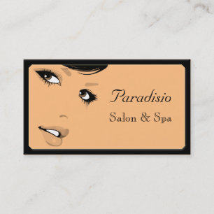 Cartão de visita à moda do salão de beleza e do