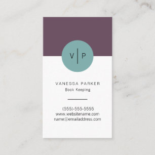 Cartão de visita à moda moderno No.2 do monograma