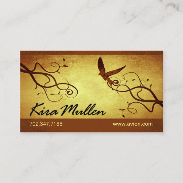 Cartão de visita à moda (multifacetado) - "Avion " (Frente)