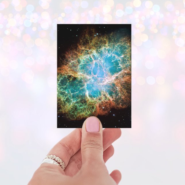 Cartão De Visita A Nebulosa Do Caranguejo (Teal Celestial Business Card)