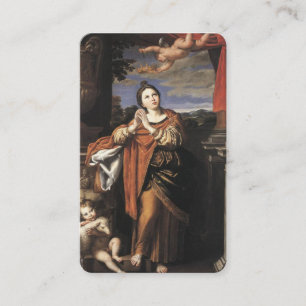 Cartão De Visita A oração carda St. Agnes de de Roma 1