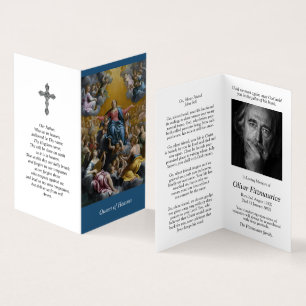 Cartão De Visita A oração católica carda a suposição