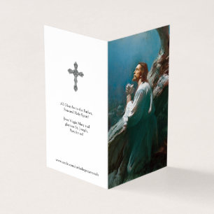 Cartão De Visita A oração católica carda o Jesus Cristo de   que