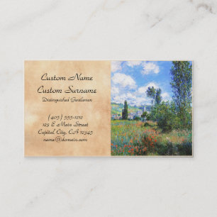 Cartão De Visita A pista na papoila coloca St Martin Claude Monet