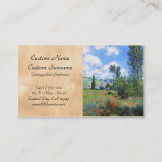 Cartão De Visita A pista na papoila coloca St Martin Claude Monet