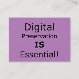 Cartão De Visita A Preservação Digital É Essencial!