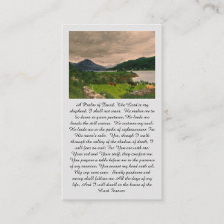 Cartão De Visita A Psalm of David Celebration of Life Prayer Card