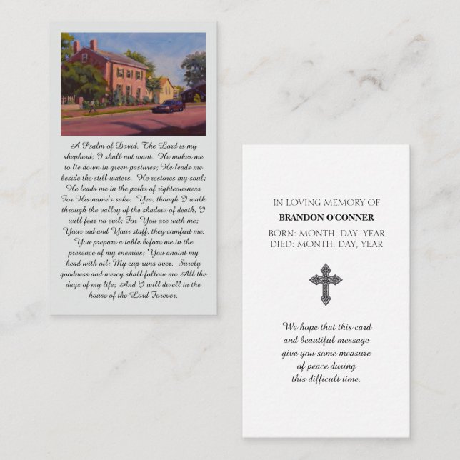 Cartão De Visita A Psalm of David Red Blue Yellow Green (Frente/Verso)