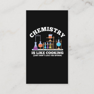 Cartão De Visita A Química Ciência Humor Química É Como Cozinha