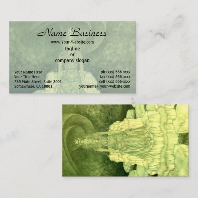 Cartão De Visita A Rainha da Neve por Edmund Dulac ilustrações (Frente/Verso)