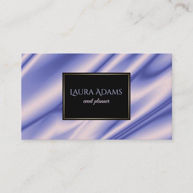 Cartão De Visita A seda violeta abstrata acena a textura (Frente)
