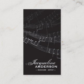 Cartão De Visita A sinfonia musical da música nota o artista de