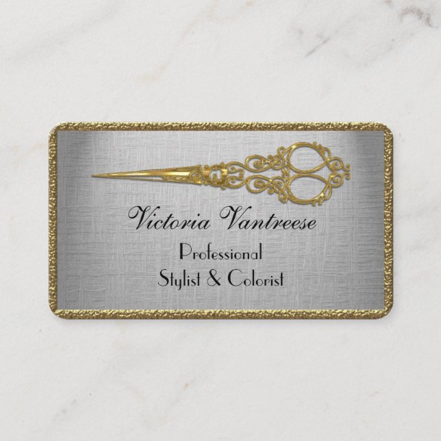 Cartão De Visita A sombra Velmont de Elles Scissor o profissional (Frente)