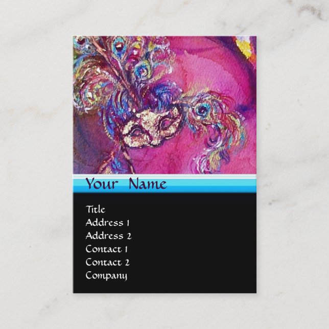 Cartão De Visita A TERCEIRA MÁSCARA / Figurino Designer , Artista d (Frente)