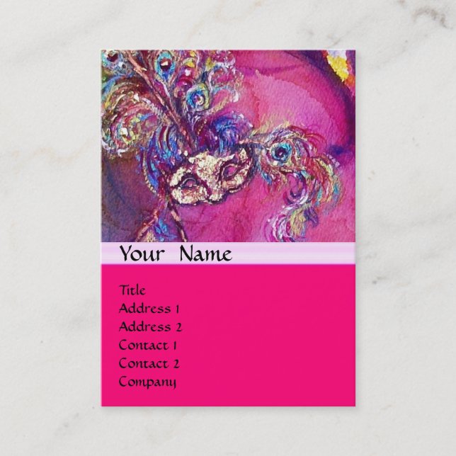 Cartão De Visita A TERCEIRA MÁSCARA / Figurino Designer , Artista d (Frente)