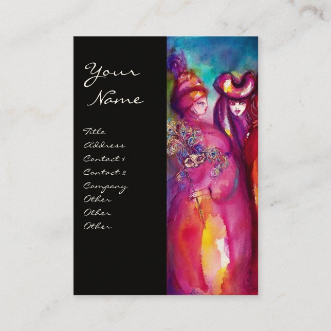 Cartão De Visita A TERCEIRA MÁSCARA / Figurino Designer , Artista d (Frente)