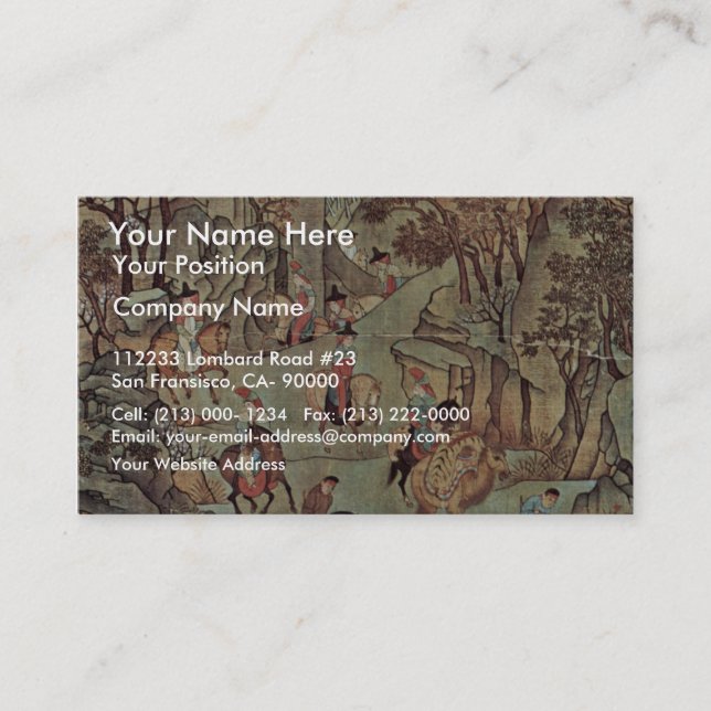 Cartão De Visita A viagem do imperador Ming Huang Shu em seguida (Frente)