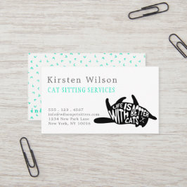 Cartão De Visita A vida é melhor com os gatos | Sessão de Cat ou de