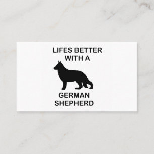 Cartão De Visita a vida é melhor com um german shepherd