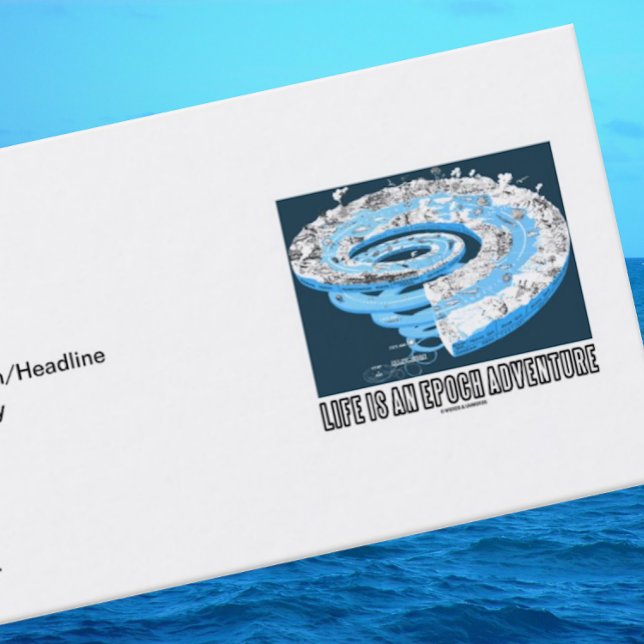 Cartão De Visita A Vida É Uma Aventura Epoch (Tempo Geológico) (Business card w/ Earth's geological timeline for those who believe "Life Is An Epoch Adventure")