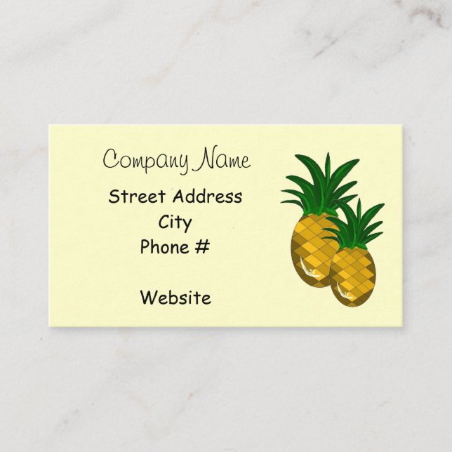Cartão De Visita Abacaxi (Frente)