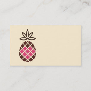 Cartão De Visita Abacaxi de chocolate personalizado com coração c