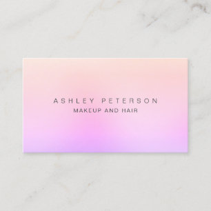 Cartão De Visita Abastecimento do gradiente roxo pastel rosa modern