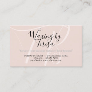 Cartão De Visita Abaulamento rosa bege após cuidados doze instruçõe