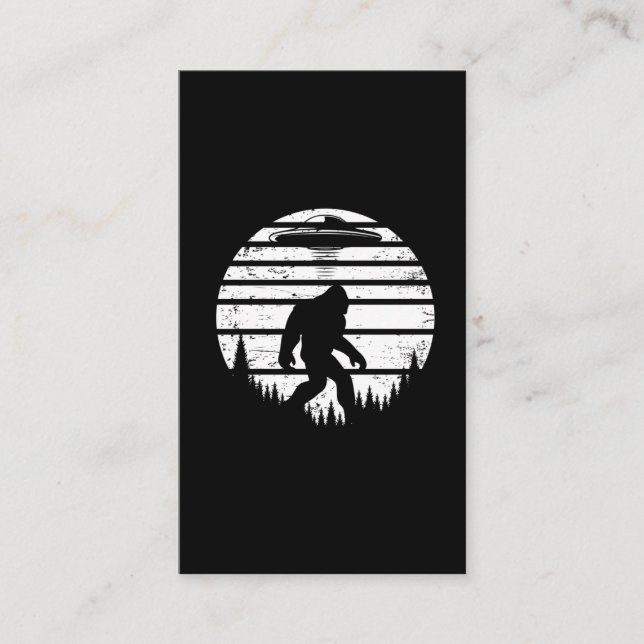 Cartão De Visita  Abdução Da Alienígena Do Pé-Grande Retrô Com Vent (Frente)