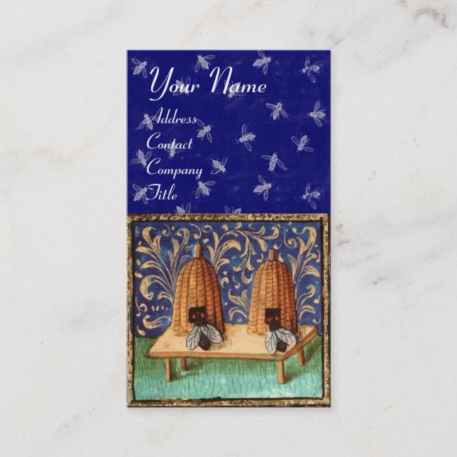 CARTÃO DE VISITA ABELHA DE MEL, APICULTURA, BEEKEPER (Frente)