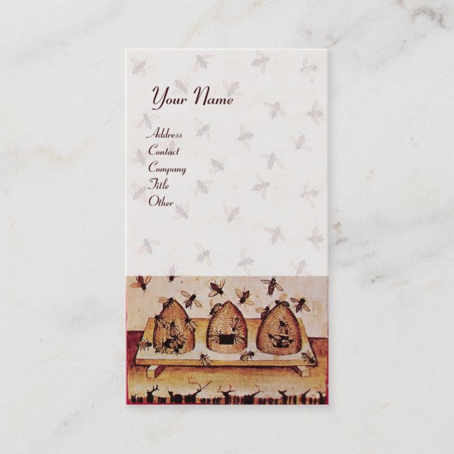 CARTÃO DE VISITA ABELHA DE MEL, APOSTA (Frente)