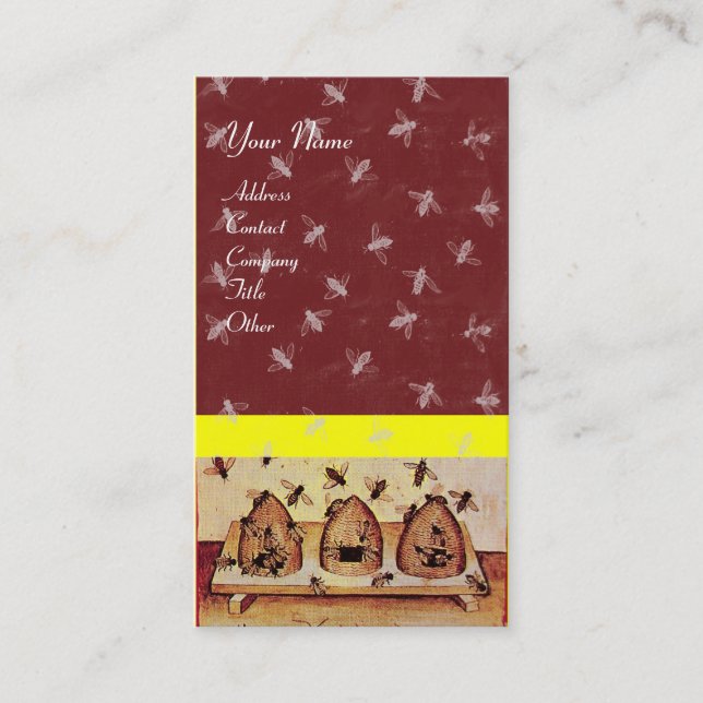 CARTÃO DE VISITA ABELHA DE MEL, APOSTA (Frente)