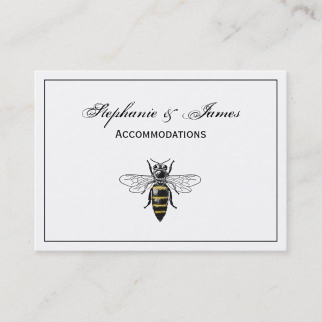 Cartão De Visita Abelha Herádica de Pré-disquete nº 2 Casaco de Arm (Frente)